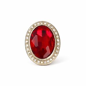 Red Gemstone Ring - Size 8